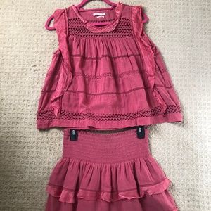 Isabel Marant Etoile Crochet top + skirt set